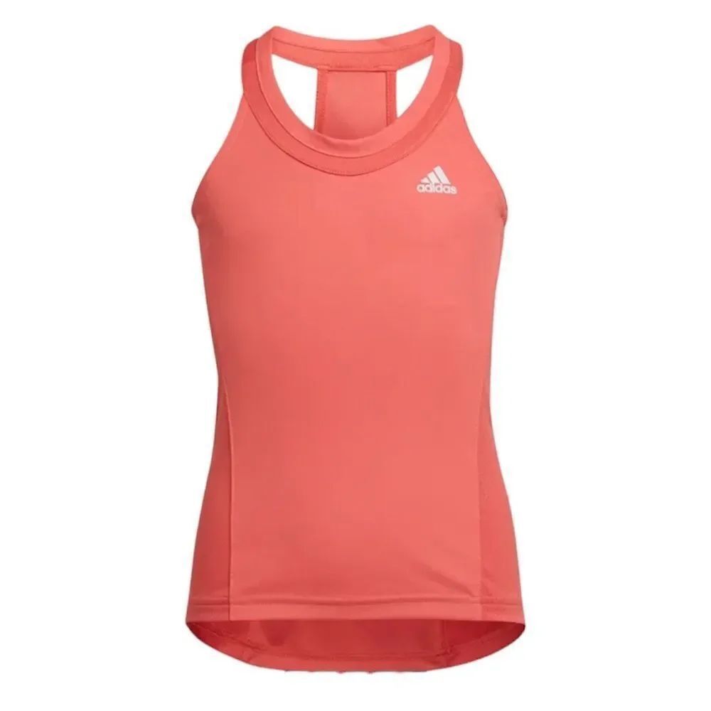 Adidas Girls Club Tennis Tank Top in Semi Turbo / White XL